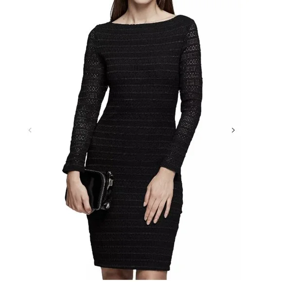 Reiss | Dresses | Reiss Denise Bodycon Black Lace Dress | Poshmark